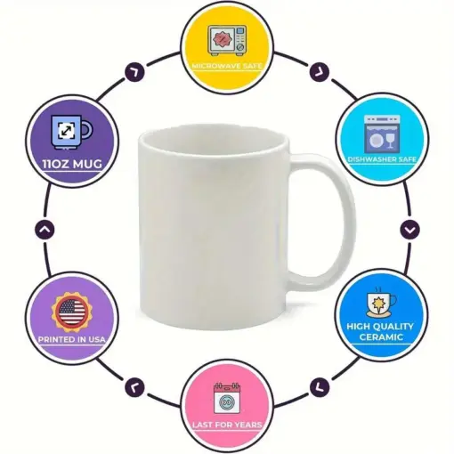 1pc Wish Less Work More Ceramic Coffee Mug - Reusable, Insulated, Hand-Wash Only - Multipurpose, No Electricity - Image 3